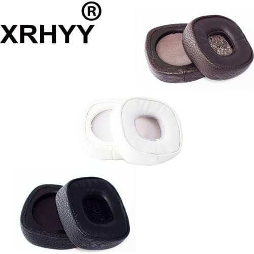 XRHYY Withe/Black/Brown Replacement PU Leather Ear Pads Over-Ear Earpad Cushion Foam Cover For Marshall Major 3 Headphone