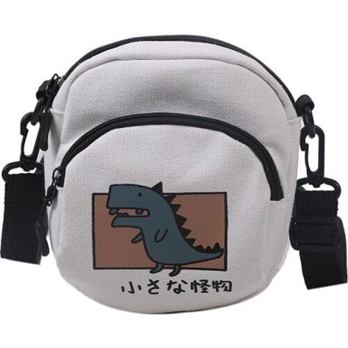 Newhotstacy Bag 07182021 Ladies cute cartoon canvas bag single shoulder bag mini bag