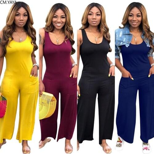 New summer autumn women sleeveless o-neck staight ankle length jumpsuit fashion vintage sporting romper playsuit overall GL8839