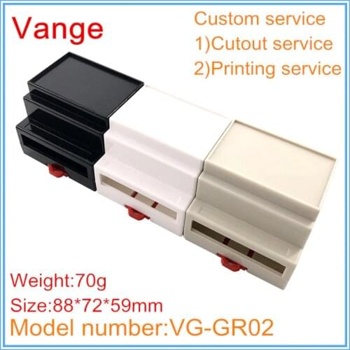 1pcs/lot transducer module project box 88*72*59mm ABS plastic enclosure box diy for din rail equipment junction box