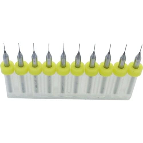 10Pcs 0.3mm Import Carbide PCB Drill Bits Print Circuit Board Mini CNC Drilling Bit Set Woodworking Tools