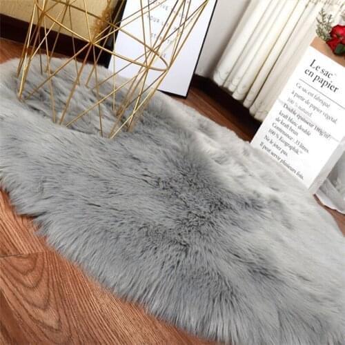 30*30CM Artificial Sheepskin Rug Chair Cover Bedroom Mat Artificial Wool Warm Hairy Carpet Seat Textil Fur Area Rugs