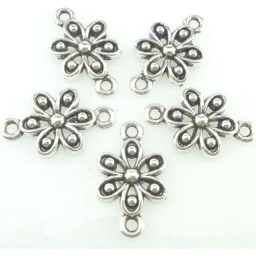 30pcs Charms Petal Flower 17.5*10.5mm Tibetan Silver Plated Antique Pendants DIY Handmade Craft Jewelry Making 16302