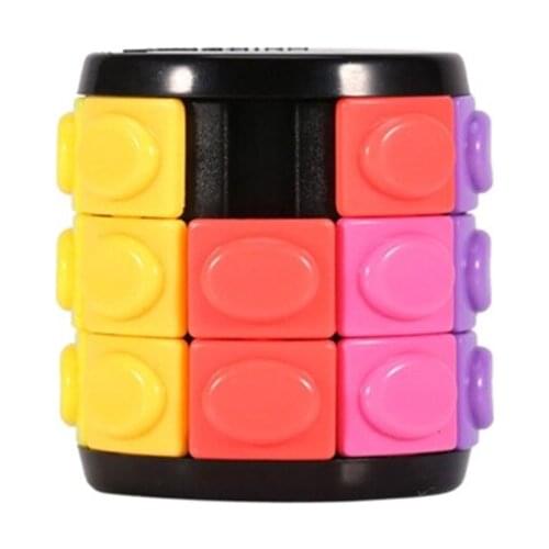 3D Slide Puzzle Rotate Cylinder Cube Early Learning Toy for Kids Preschool Montessori Education Interesting Anxiety Gift