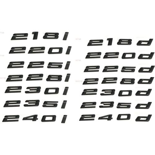 3D Logo Sticker F22 F45 2 Series 218i 220i 225i 228i 230i 235i 240i Car Rear Boot Number Letter Sticker Emblem Logo Decal Label