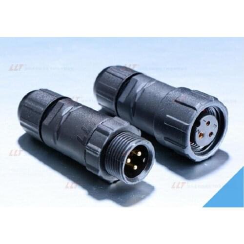 50 pair M14 -3 Pin 250V 15A male and female electrical connector cable size 7.5mmsq