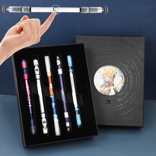 2020 New Led Finger Spinning Pen Non Slip Rotating World Turn Pen Contest Dedicated Writing Toy Pens Sets Limited Edition 9 pcs