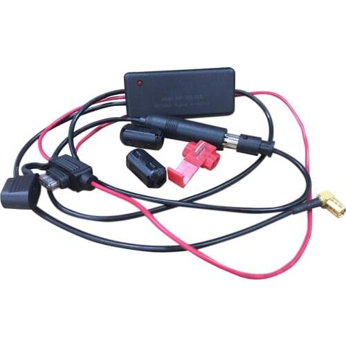 DC12V-24V 3 in 1 SMA/SMB Plug Auto Car Radio FM/AM Antenna DAB Receiver DAB Signal Amp Amplifier Booster For Marine Car Vehicle