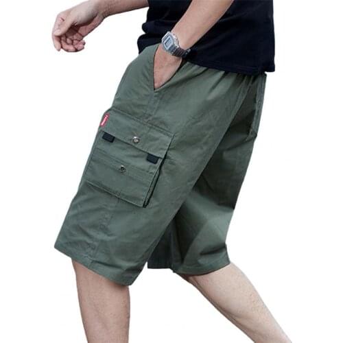 Cargo Pants Solid Color Loose Men Side Pocket Drawstring Shorts for Dating mens pants fashions men Clothing Street wear xxxxl