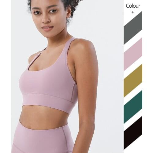 Seamless Women Fitness Tops Buttery Soft Padded Sport Bra Shockproof Underwear Nude Running Active Wear Sports Yoga Bra