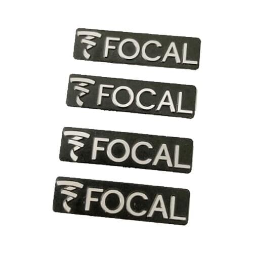 10-100pcs 3D metal focal Aluminum Car steering wheel emblem sticker audio Speaker car stickers car styling badge logo decoration