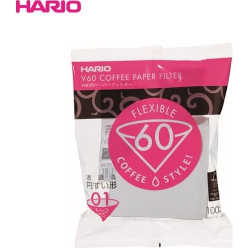 Japan Imports Hario V60 Coffee Filter 01 02 Count Coffee Natural Paper Filters For 4 Cups For Barista VCF-01-100 Dripping Paper