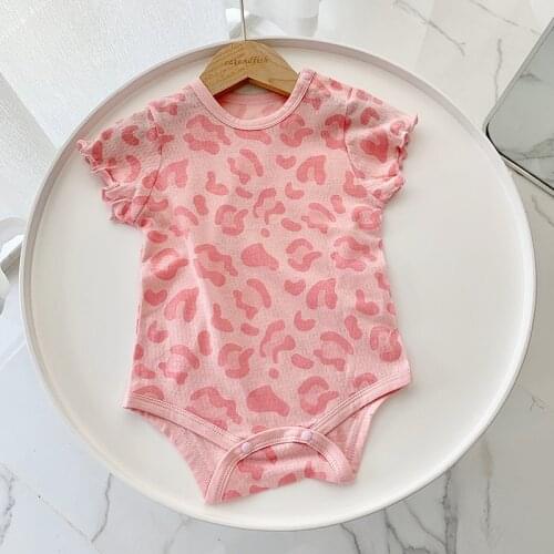 Kawaii Summer Newborn Infant Baby Bodysuits Clothes Cartoon Printed Toddler Jumpsuits Bodysuits Outfits Baby Clothes Pajamas