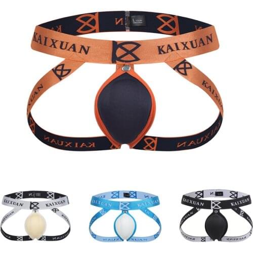 Mens g-string sexy appeal U convex three-dimensional cup bag bag double d underwear alternative flirtation comfortable