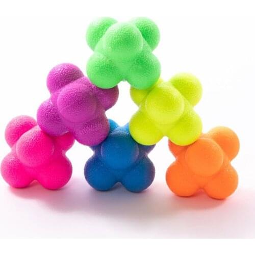 1PCs Hexagonal Bouncing Ball Medium Difficulty Great Ball Solid Fitness Training Agility Speed Reaction TRP Ball Fitness Balls