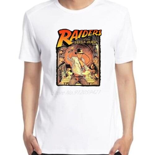 New mens oversized graphic Raiders Of Lost Ark T Shirt Indiana Jones Film Movie Cool Print Tee Men clothing