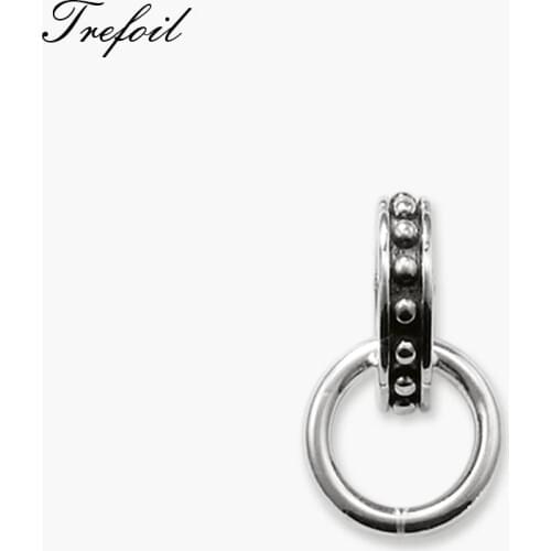 Rivet Look Charms Pendant Carriers, Fashion Jewelry 925 Sterling Silver Trendy Punk Gift For Women Men Lovers 2018 New