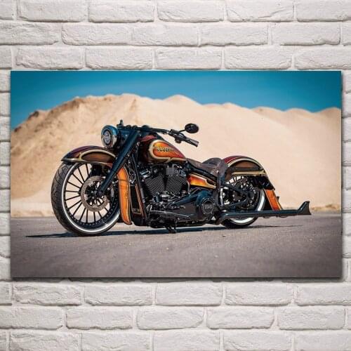 Awesome custom chopper bike american motorcycles artwork living room home art decor wall print wood frame fabric poster KP948