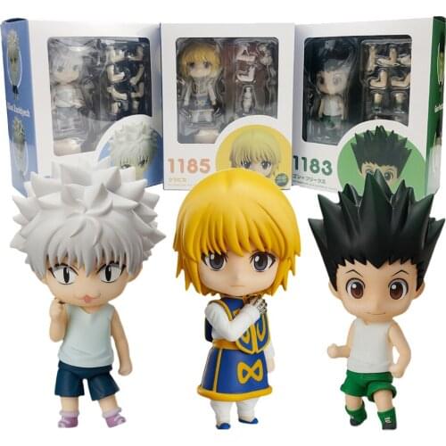 Removable Anime Hunter x Hunter Action Figure Gon Freecss Kurapika Killua Zoldyck Q Style Assemble DIY Figurine Model Toy Gifts