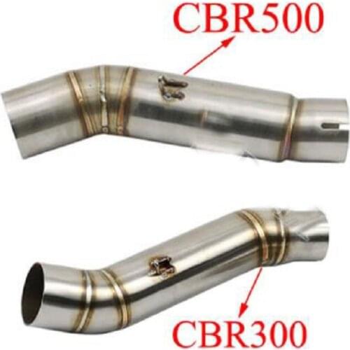 CBR300 CBR500 CBR500R Motorcycle Exhaust Contact Middle Pipe Connector Link Tube For Honda CBR300 CBR500 CBR500R 2012 2013 2014