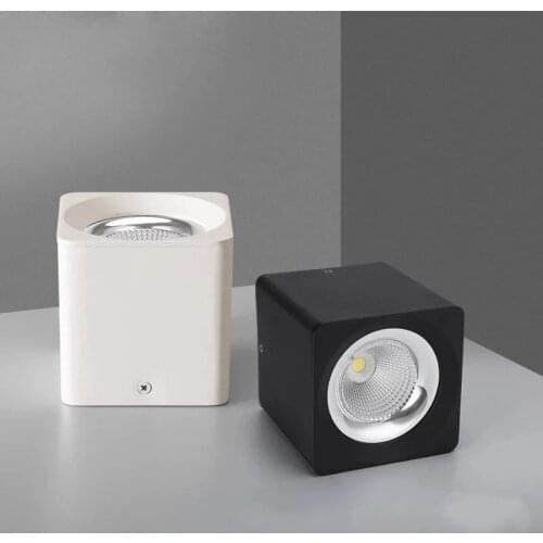 Focos LED cuadrados regulables COB, 8W, 10W, 12W, para techo, AC85 ~ 265V, lámparas de techo LED, Blanco cálido/frío, para inter