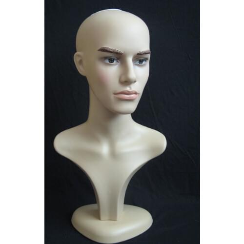 Free Shipping Mannequin Manequin Dummy Realistic Plastic Male Mannequin Head For Wig Sunglass Scarf Jewelry Hat Display