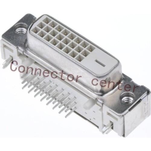 High Quality DVI Connector DVI 24+1 Female Right Angle With Metallic Shield