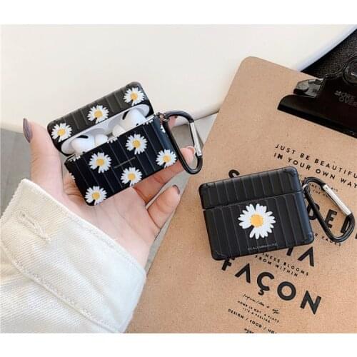 For AirPods Protective Case 1 2 Pro Daisy Personality Creative Couple Soft Silicone Bluetooth Headphone Anti-knock Luxury Covers