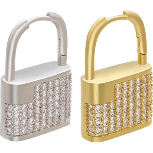 ZHUKOU fashion 1 piece gold/silver color cute small hoop earrings for women CZ crystal Hollow earring hoop for party model:VE239