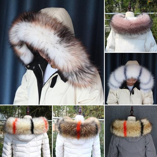 100% Real Fox Fur Collar Coat Fur Hat Strip Winter Coat Jacket Fur Collar For Women Female Neck Cap Long Warm Genuine Fur Scarf