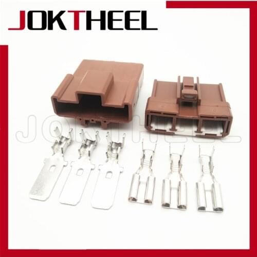 1-20 sets brown Sumitomo 3 pin way male female 7.8mm HD series electric wire harness auto Connector plug 6098-0208 6098-0210