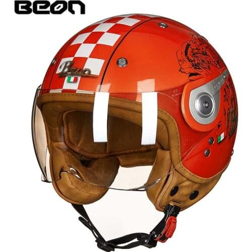 3/4 ope face motorcycle Riding Helmet BEON ABS motobiker motocross scooter electric helmet headpiece for men women M L XL