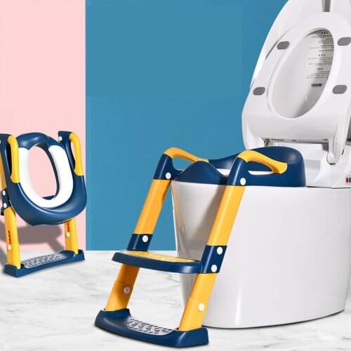 3 Colors Baby Potty Training Seat Childrens Potty With Adjustable Ladder Infant Baby Toilet Seat Toilet Training Folding Seat