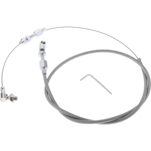 56inch Throttle Cable Kit with Wrench for LS1 4.8l 5.3l 5.7l 6.0l engines, Car Parts Accessories, Silver