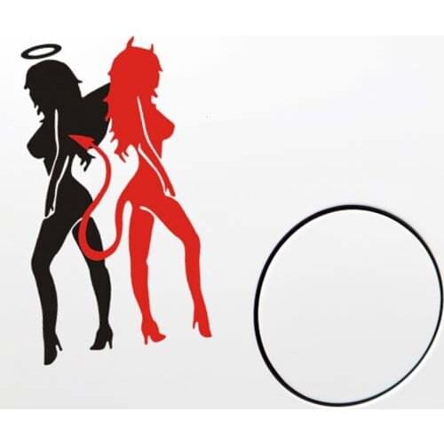Aliauto angels and demons sexy personality car stickers Decal for Toyota Chevrolet Volkswagen Skoda Polo Golf Opel Honda kia