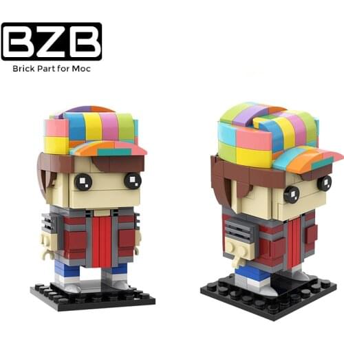 BZB MOC Back to the Future 35791 Cartoon Character Martin Building Block Doll Model Decoration Kids Brain Game DIY Toy Best Gift