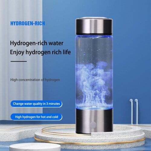 Hydrogen-Rich Water Cup Japanese Titanium Quality Ionizer Maker/generator Stainless Stee Antioxidants Orp Hydrogen Bottle 420Ml