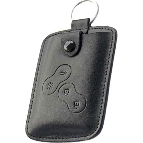 New Fashion Genuine Leather Car Key Cover Case Bag for Renault Scenic with Keyring