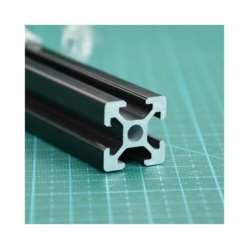 Black 2020 Aluminum Extrusion in Lengths
