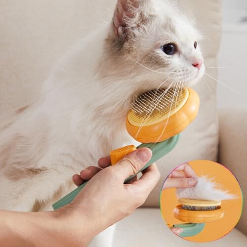 Pet Cat Comb Dog Hair Removal Selfcleaning Flea Comb for Cats Dog Grooming combs Clean Brush Cat Hair remover Brush Pet Supplies