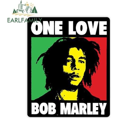 EARLFAMILY 13cm X 10.7cm BOB MARLEY ONE LOVE Decal Funny Car Stickers Car Styling Waterproof DIY Auto Motor Decor Graphics