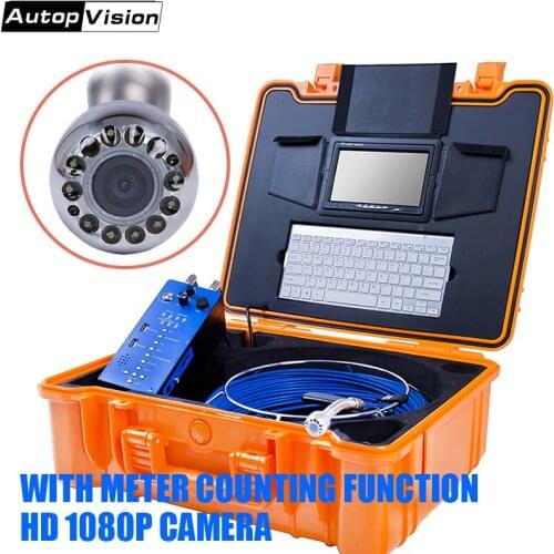 H1 New item 25mm camera with 20M/30M/40M/50M blue cable Video Endoscope 1080P Camera Waterproof Drain Pipe Sewer Inspection