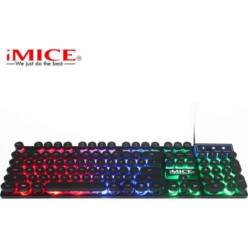 IMice AK-800 Punk Mechanical feel Ergonomics 104 keys wired Game Backlit Gaming Keyboard With Backlight RGB Gamer For PC Laptop