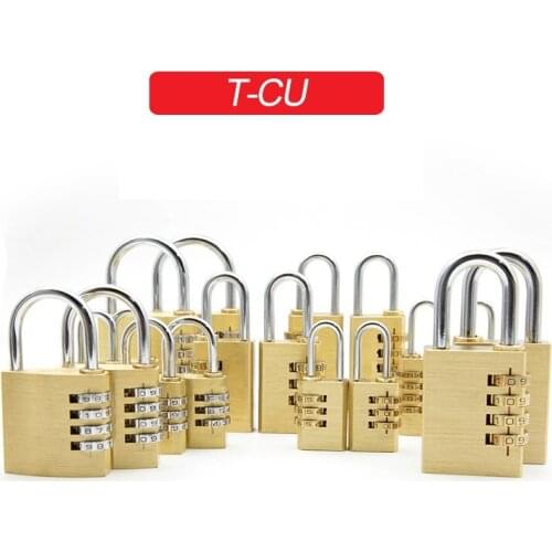 1PCS 3 Digit / 4 Digit Combination Password Copper Padlock Anti-theft Drawer Cabinet Luggage Cases Lock T-CU Series