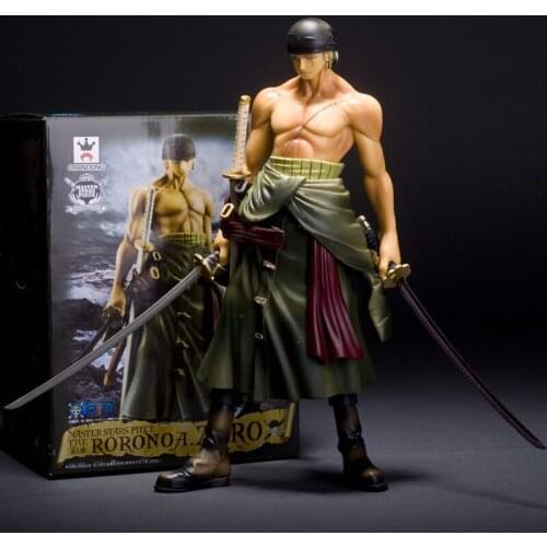 Cool Anime One Piece Roronoa Zoro PVC Action Figure Statue Collectible Model Kids Toys Doll 26cm