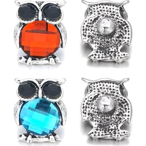 Fashion w021 Crystal 3D 18mm 20mm Metal Snap Button For Bracelet Necklace Interchangeable Jewelry Women Accessorie Findings