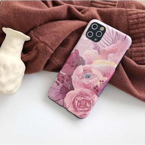 Fashion Soft Silicone 3D Silk Oil Painting Vintage Flower Case For Oppo Reno R17 R11S R11 R9S R9 Pro R15 Shockproof Case Cover