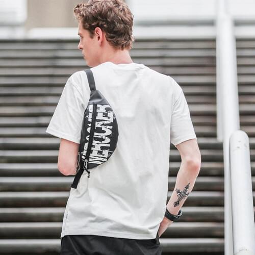 NEW FASHION Men Waist Bag Neutral Outdoor chest bag Zipper Canvas Messenger Bag Sport Chest pack teenager Zip Belt Money Purs