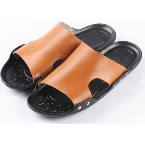 2021 Summer New Gladiator Mens Sandals Mixed Colors Shallow Slip-on PU Casual Flat Flip Flops Comfortable Non-slip Size 40-44