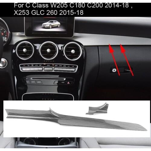Wood Grain Center Console Panel Dashboard Strips Trim for Mercedes Benz C Cl W205 180 200 GLC X253 260 2015-18 LHD